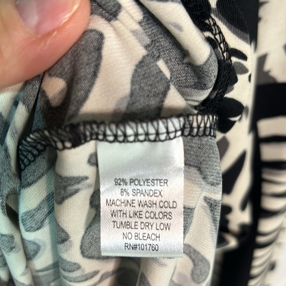 Ava & Grace 3x black white animal print multi print top euc leopard cheetah mix - Picture 5 of 8